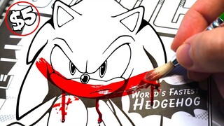 HORROR Artist vs $5 SONIC The Hedgehog Colouring Book ✍️