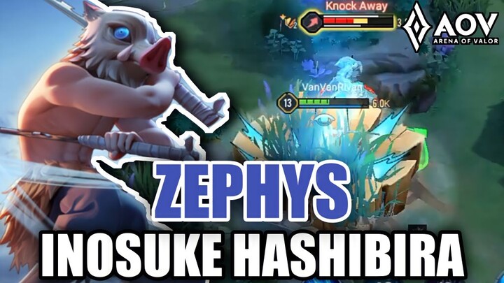 [AOV] ZEPHYS INOSUKE HASHIBIRA || AOV X DEMON SLAYER - ARENA OF VALOR