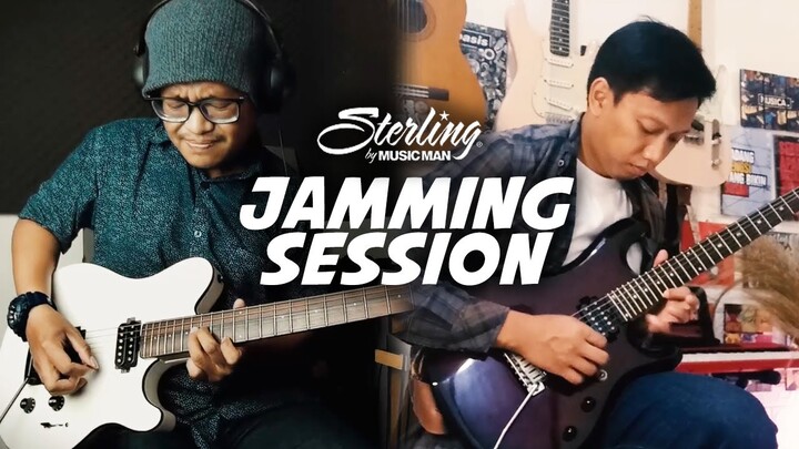 IMPROVISASI MELODI GITAR SUKA-SUKA FEAT @panca adi - Sterling By Musicman Jamming Session