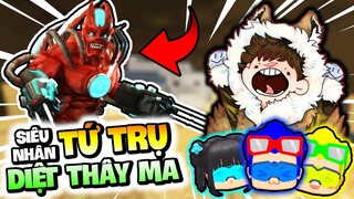 SIÊU NHÂN TỨ TRỤ TIÊU DIỆT ZOMBIE TRONG MAP HOÀNG LĂNG || SIRO TRỔ TÀI BÁM TƯỜNG PVP CỰC ĐỈNH