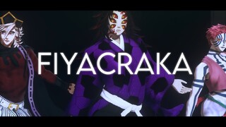 【鬼滅のMMD・Demon Slayer MMD】上弦の鬼TOP3でFIYACRAKA【黒死牟 Kokushibou・童磨 Douma・猗窩座 Akaza】