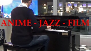 I played ICONIC SONGS on piano at the airport
