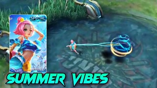 ANGELA SUMMER VIBES GAMEPLAY | ANGELA NEW SPECIAL SKIN GAMEPLAY | MOBILE LEGENDS