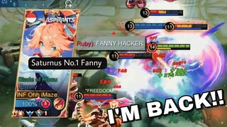 FANNY HACKER!! Sekali Maju Langsung Wipe Out, Solo Ranked Push Top Global Again!!