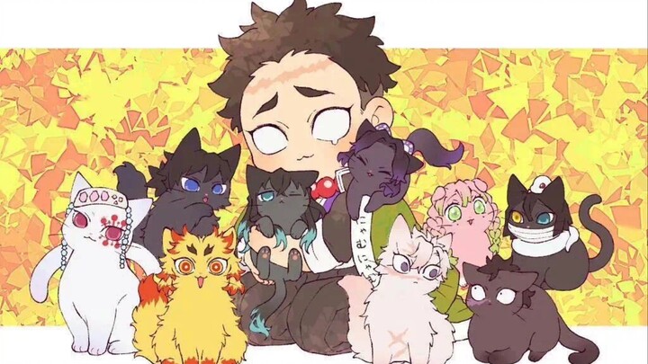 Demon Slayer, but all members are cat-like