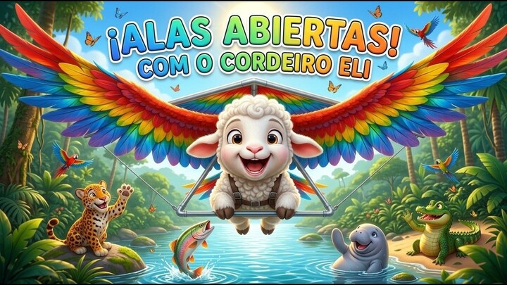 ¡Alas Abiertas! 🪂 Canção Infantil na Amazônia Equatoriana com Cordeiro Eli