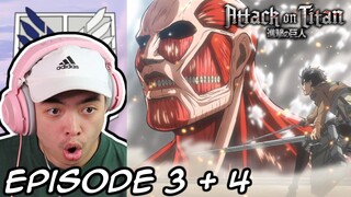 The "Counter Attack" / Attack On Titan Episode 3 and 4 Reaction!