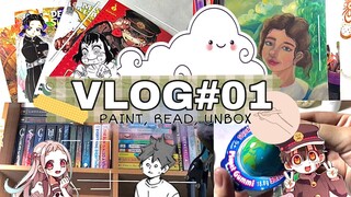 Vlog#01: ✨(Trying out oil paint, reading, unboxing mangas and etc.) 📚|| Philippines