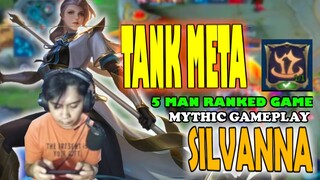 This is why SILVANNA is the TANK META GOD! UNKILLABLE! Insane Initiation MLBB | 5 MAN RANK GAMEPLAY