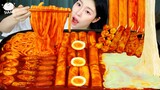 ASMR MUKBANG| 직접 만든 떡볶이 치즈 소세지 먹방 & 레시피 SAUSAGE AND Tteokbokki EATING