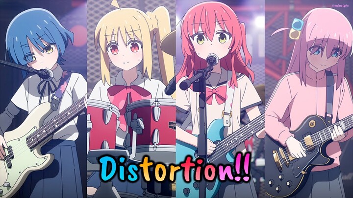 『Lyrics AMV』 Bocchi the Rock! ED 1 Full - Distortion!! / Kessoku Band