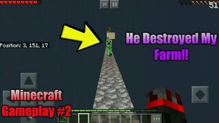 MY NEW MINECRAFT FARM IS EPIC MINECRAFT SKYBLOCK: Gameplay #2