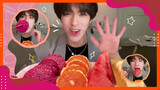[Big bite] Dragon fruit+Orange+Watermelon Banana! So cool!