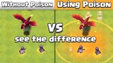Poison Spell VS No Poison Spell |  Clash of Clans