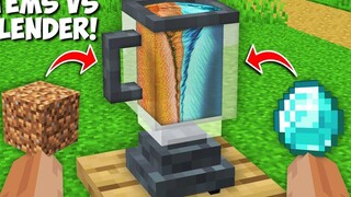 ฉันใช้ BLENDER TO MIX DIAMOND VS DIRT ใน Minecraft ! ไดมอนด์ ดิร์ท เฟรช !