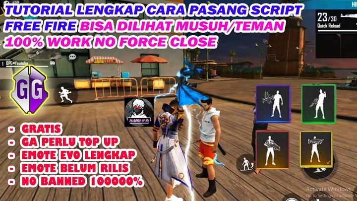 Script Gameguardian FREE FIRE EMOT SULTAN dan Cara Pemasangan yang benar (Prank Training)