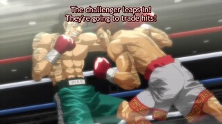 Hajime no Ippo Rising: Aoki Vs Imae - The Look Away + Frog punch!!!