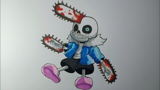 Chainsaw SANS How To Draw Easy Cách Vẽ Sans Quỷ Cưa Dễ Dàng