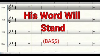 His Word Will Stand | Bass |