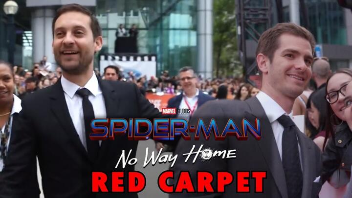 Spider Man No Way Home Tobey Maguire & Andrew Garfield Red Carpet