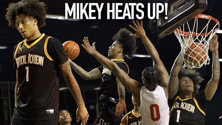 Mikey Williams Throws Down 360 Dunk Heats Up Vs The Burlington School!