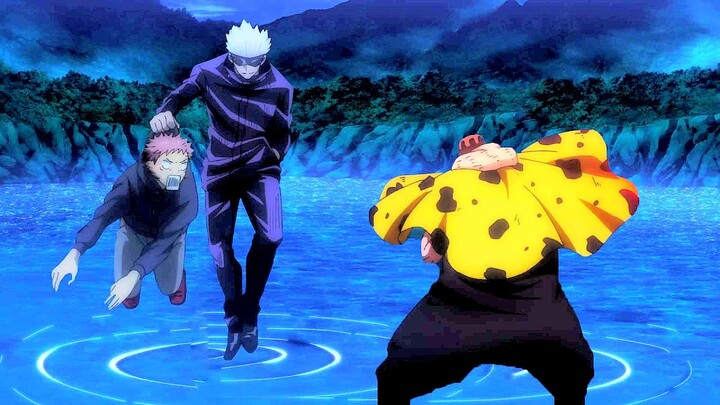 Gojo Satoru vs Jogo - Gojo brings Itadori and and Shows Jogo the Power of Infinity