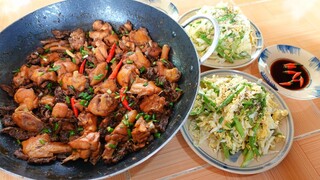 Ngon Cơm Với Món Gà Kho Bầu "KHÔ" • Bữa Cơm Quê Ngày Nắng Đẹp | MTQH