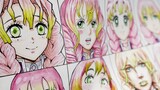 Drawing Mitsuri in different anime styles(甘露寺蜜璃12種類のアニメスタイルで描く）鬼滅の刃 DemonSlayer