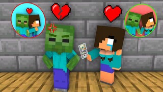 Monster School : Baby Girl Herobrine and Baby Boy Zombie - Love Story - Minecraft Animation