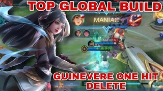 GUINEVERE ONE HIT DELETE | SOLO MANIAC | TOP GLOBAL GUINEVERE FULL GAMEPLAY | MOBILE LEGENDS