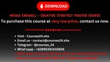 Nicole Crowell - Creative Strategy Master Course