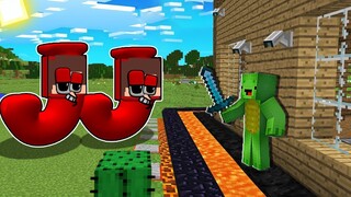 JJ Alphabet Lore vs The Most Secure House - Minecraft gameplay by Mikey and JJ (Maizen Parody)
