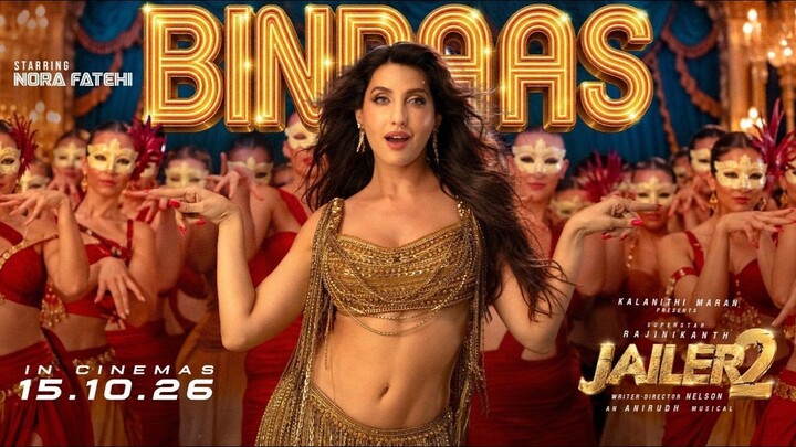 Jailer 2 (2026) Bindaas - Lyric Video Tamil 4K - Superstar Rajinikanth, Nora Fatehi, Anirudh, Nelson