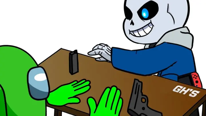 【AMONG US Animation】Undertale SANS vs FRISK, who is the real ghost?