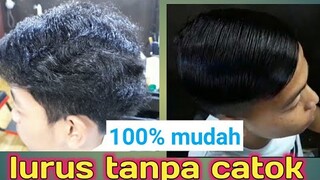 cara meluruskan rambut pria, 100% berhasil