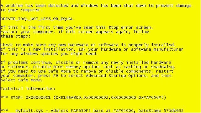 Windows XP minesweeper bsod but all colors