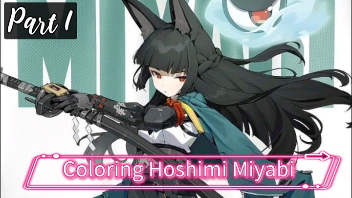 Coloring Hoshimi Miyabi From Zenless Zone Zero (Part 1)