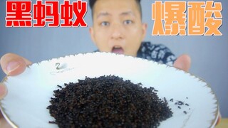 小伙挑战壮阳超酸黑蚂蚁泡水喝！看上去恶心喝上是柠檬味诶！