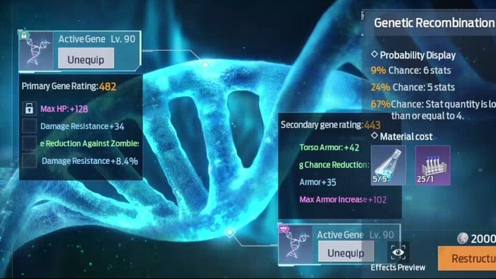 GARENA UNDAWN GENE RECOMBINATION 2 PURLE STATS