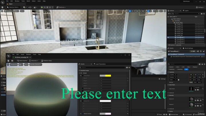 04 Materials, Static Mesh và Cỏ - 004 Vật liệu nội thất P1.