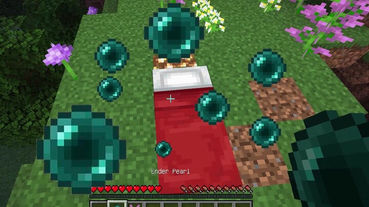 What happens when you drop an ender pearl before bed