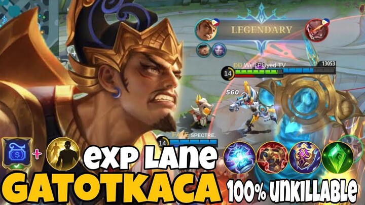 100% Unkillable Hybrid Exp Lane Gatotkaca - Build Top 1 Global Gatotkaca ~ MLBB