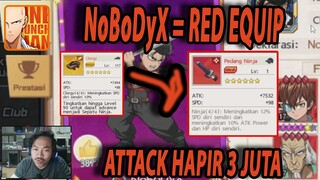 🔥🔥NoBoDyX!! BARU 1 HARI SUDAH EQUIP MERAH [ATTACK HAMPIR 3JUTA] - ONE PUNCH MAN:The Strongest