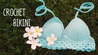 ถักบิกินี่ใช้เองแบบง่ายๆสำหรับมือใหม่หัดถัก|bikini|easy crochet|Crochet for beginners