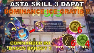 ASTA SKILL 3 BAGUS BANGET !! BISA DAPAT DOMINANCE ICE GRATIS !! COMMANDER TERBAIK MAGIC CHESS 2022