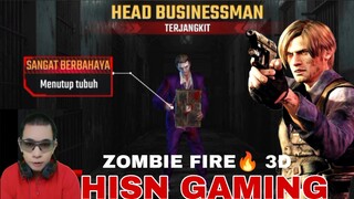 game zombie fire 3D.  head businessman terjangkit virus