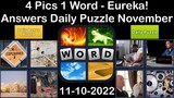4 Pics 1 Word - Eureka! - 10 November 2022 - Answer Daily Puzzle + Bonus Puzzle