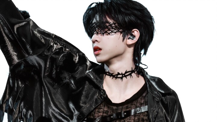 I'd definitely call this one of the greatest makeup looks of 2024—lace blindfold, and this young man