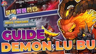 AMPUH NAIK LEVEL DEMON LU BU!!!! (MINI HEROES: SUMMONER WARS)