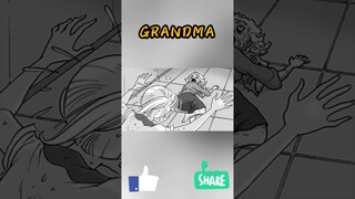 Silent horror story of Grandma #viral #shorts #horrorstories #comics #grandma #ohio #youtubeshorts